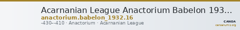 Acarnanian League Anactorium Babelon 1932 16 — CANOA