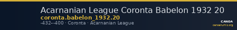Acarnanian League Coronta Babelon 1932 20 — CANOA
