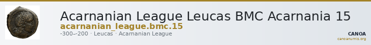 Acarnanian League Leucas BMC Acarnania 15 — CANOA