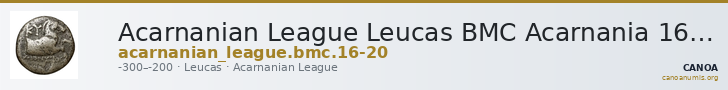 Acarnanian League Leucas BMC Acarnania 16-20 — CANOA