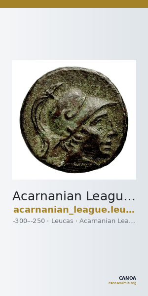 Acarnanian League Leucas Calciati 1990 p. 545, 1 — CANOA