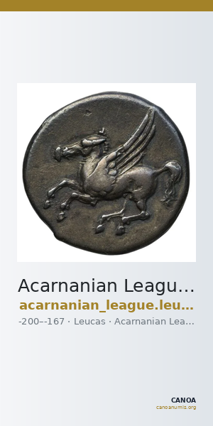 Acarnanian League Leucas Calciati 1990 pp. 545-6, 2-4 — CANOA