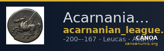 Acarnanian League Leucas Calciati 1990 pp. 545-6, 2-4 — CANOA