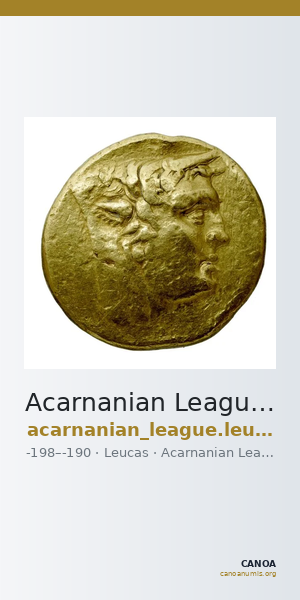 Acarnanian League Leucas Dany 1999 p. 339, 1-3 — CANOA