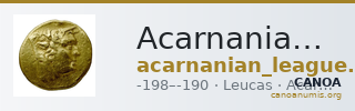 Acarnanian League Leucas Dany 1999 p. 339, 1-3 — CANOA
