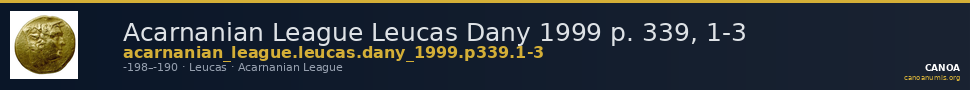 Acarnanian League Leucas Dany 1999 p. 339, 1-3 — CANOA