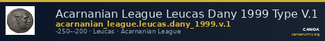 Acarnanian League Leucas Dany 1999 Type V.1 — CANOA