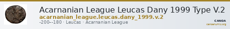 Acarnanian League Leucas Dany 1999 Type V.2 — CANOA