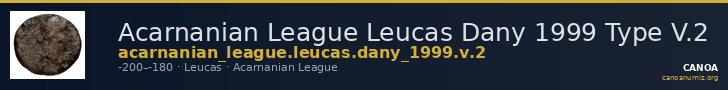 Acarnanian League Leucas Dany 1999 Type V.2 — CANOA