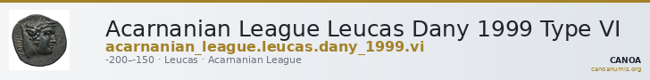 Acarnanian League Leucas Dany 1999 Type VI — CANOA