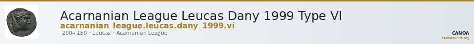 Acarnanian League Leucas Dany 1999 Type VI — CANOA