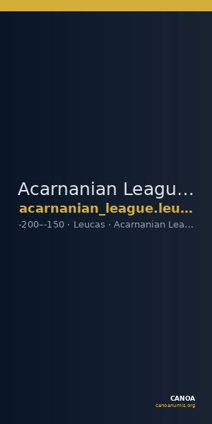 Acarnanian League Leucas Dany 1999 Type VII — CANOA