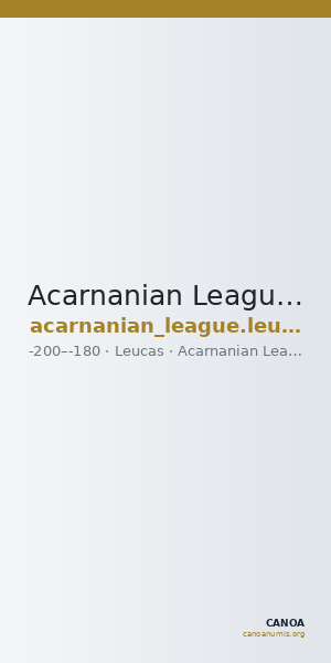 Acarnanian League Leucas Dany 1999 Type XII — CANOA