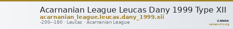 Acarnanian League Leucas Dany 1999 Type XII — CANOA