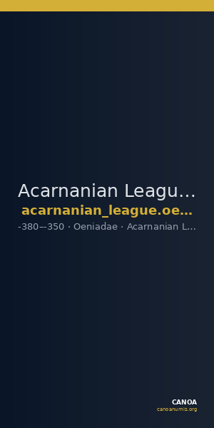 Acarnanian League Oeniadae Hoover 2014 898A — CANOA