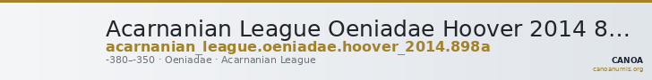 Acarnanian League Oeniadae Hoover 2014 898A — CANOA