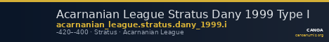 Acarnanian League Stratus Dany 1999 Type I — CANOA