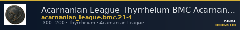 Acarnanian League Thyrrheium BMC Acarnania 21-24 — CANOA