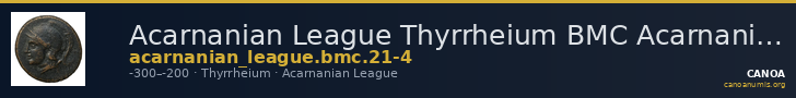 Acarnanian League Thyrrheium BMC Acarnania 21-24 — CANOA