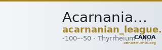 Acarnanian League Thyrrheium Dany 1999 Type X — CANOA
