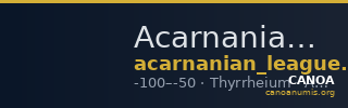 Acarnanian League Thyrrheium Dany 1999 Type X — CANOA