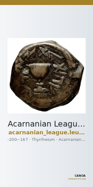 Acarnanian League Thyrrheium Dany 1999 Type XI — CANOA