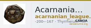 Acarnanian League Thyrrheium Dany 1999 Type XI — CANOA