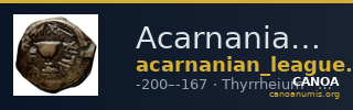 Acarnanian League Thyrrheium Dany 1999 Type XI — CANOA