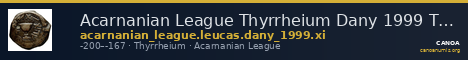 Acarnanian League Thyrrheium Dany 1999 Type XI — CANOA