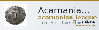 Acarnanian League Thyrrheium Dany 1999 Type XIII — CANOA