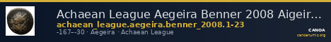Achaean League Aegeira Benner 2008 Aigeira 1-23 — CANOA