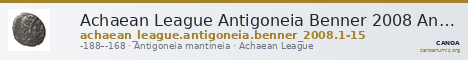 Achaean League Antigoneia Benner 2008 Antigonieia 1-13 — CANOA