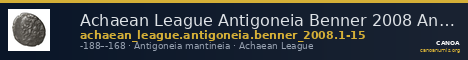 Achaean League Antigoneia Benner 2008 Antigonieia 1-13 — CANOA