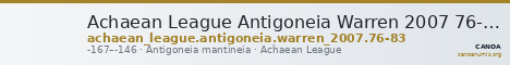 Achaean League Antigoneia Warren 2007 76-83 — CANOA