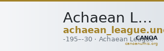 Achaean League Arcadia Benner 2008 Uncertain 1-4 — CANOA