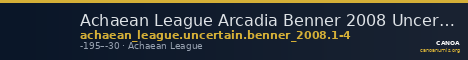 Achaean League Arcadia Benner 2008 Uncertain 1-4 — CANOA