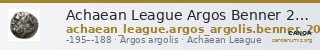 Achaean League Argos Benner 2008 Argos 1-8 — CANOA
