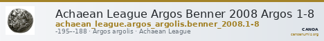 Achaean League Argos Benner 2008 Argos 1-8 — CANOA
