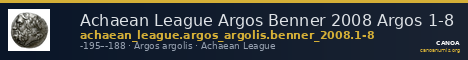 Achaean League Argos Benner 2008 Argos 1-8 — CANOA