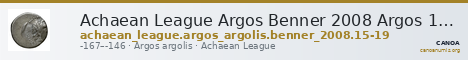 Achaean League Argos Benner 2008 Argos 15-19 — CANOA