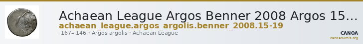 Achaean League Argos Benner 2008 Argos 15-19 — CANOA