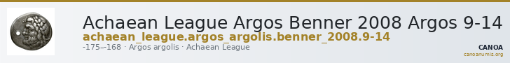 Achaean League Argos Benner 2008 Argos 9-14 — CANOA