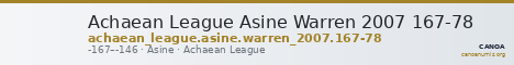 Achaean League Asine Warren 2007 167-78 — CANOA