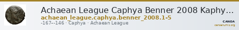 Achaean League Caphya Benner 2008 Kaphyai 1-5 — CANOA