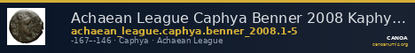 Achaean League Caphya Benner 2008 Kaphyai 1-5 — CANOA
