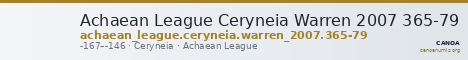 Achaean League Ceryneia Warren 2007 365-79 — CANOA