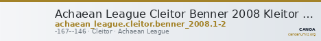 Achaean League Cleitor Benner 2008 Kleitor 1-2 — CANOA