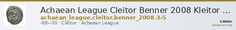Achaean League Cleitor Benner 2008 Kleitor 3-5 — CANOA