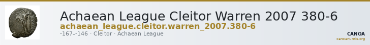 Achaean League Cleitor Warren 2007 380-6 — CANOA