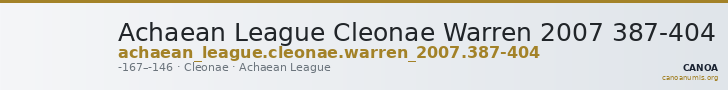 Achaean League Cleonae Warren 2007 387-404 — CANOA